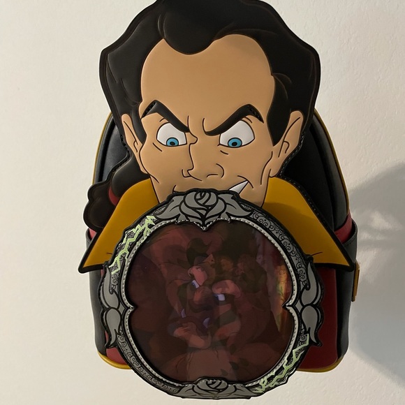 Loungefly NWT Disney Villains Gaston, beauty Beast - Picture 2 of 6